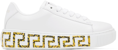 Versace White Tribute Sneakers In Bianco