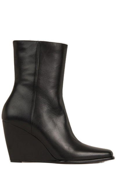 Wandler Black Gaia 95 Leather Ankle Boots