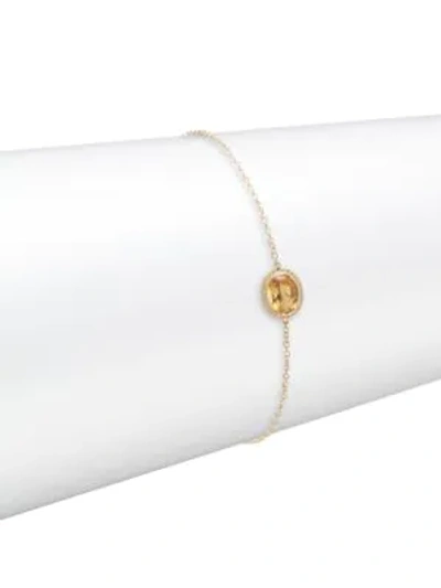 Saks Fifth Avenue 14k Yellow Gold & Citrine Chain Bracelet