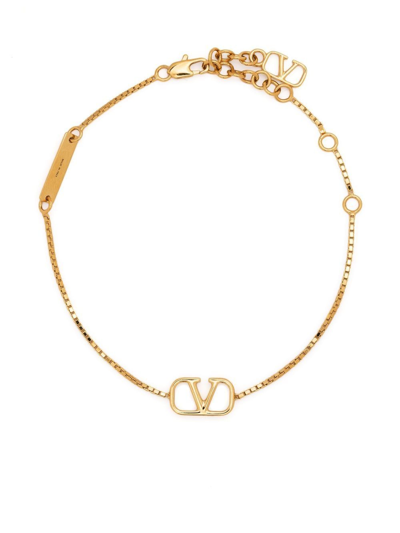 Valentino Garavani Garavani Gold-tone Chain Bracelet In Beige