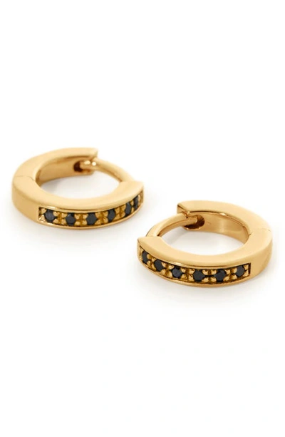 Monica Vinader Skinny-gemstone-huggie Earrings In 18ct Gold Vermeil On Sterling