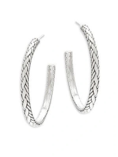 John Hardy Women's Textured Sterling Silver Hoop Earrings/2"