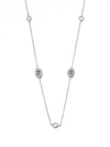 Adriana Orsini Pavé Navette Double Wrap Necklace In Silver