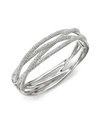 Adriana Orsini Pavé Intertwined Bangle Bracelet In Rhodium