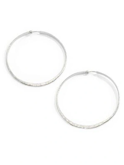 Saks Fifth Avenue Women's Sterling Silver Hammered Hoop Earrings