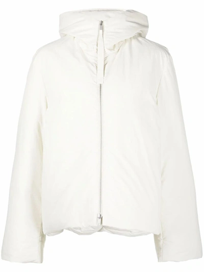Jil Sander Women's  White Polyester Down Jacket