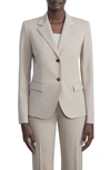 Lafayette 148 Clyde Stretch Wool Blazer In Taupe