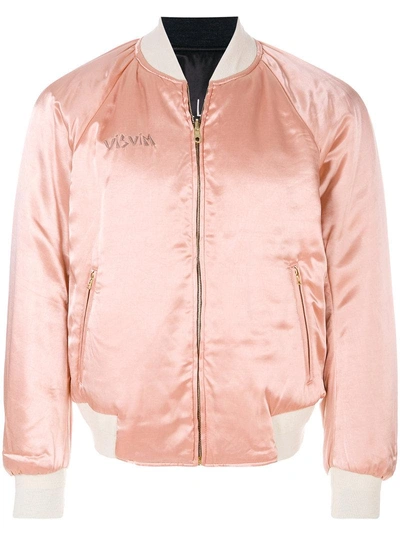 Visvim Reversible Embroidered Bomber Jacket In Pink