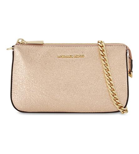 Michael Michael Kors Mini Amor Glitter Shoulder Bag In Soft Pink | ModeSens