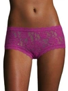 Hanky Panky Low-rise Lace Boyshort In Bright Amethyst