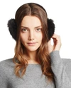 Surell Rabbit Fur Ear Muffs In Brown