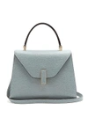 Valextra Iside Mini Grained-leather Cross-body Bag In Light Blue