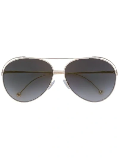 Fendi Run Away Aviator Sunglasses In Metallic