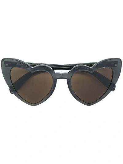 Saint Laurent Lou Lou Sunglasses In Grey