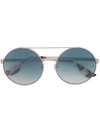Mcq By Alexander Mcqueen Eyewear Round Framed Sunglasses - Metallic
