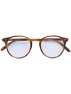 Garrett Leight Round Tortoiseshell Glasses In Brown