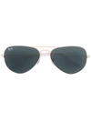 Ray Ban Rb3025 Aviator Sunglasses In Metallic