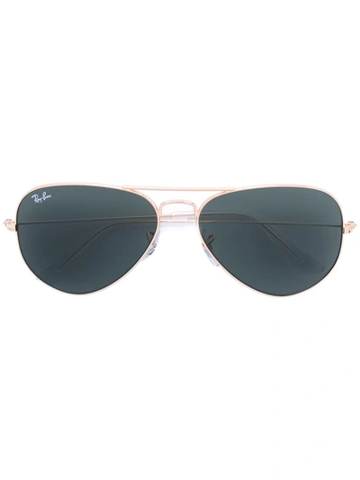 Ray Ban Rb3025 Aviator Sunglasses In Metallic