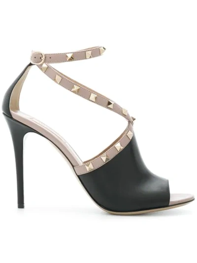 Valentino Garavani Garavani Rockstud Peep Toe Sandal In Black