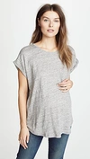 Hatch The Linen Circle Tee In Heather Grey