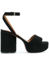 Robert Clergerie Vionica Platform Ankle Strap Sandal In Black