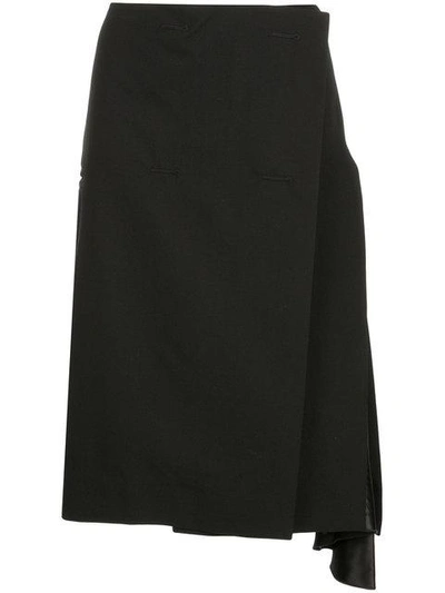 Christopher Esber Tilt Kilt Skirt In Black