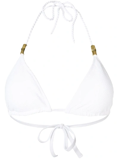 Heidi Klein Halterneck Triangle Bikini Top In White