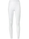 Sprwmn Skinny Leather Trousers In White