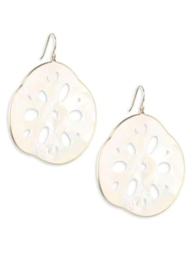 Annette Ferdinandsen Mother-of-pearl & 14k Yellow Gold Lotus Root Earrings