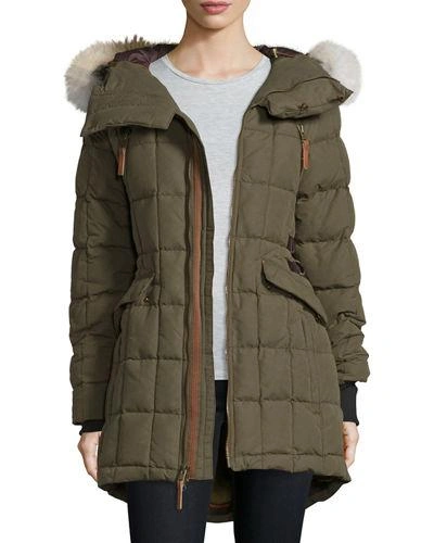 Sorel Hooded Water-resistant Conquest Carly Parka In Olive Green | ModeSens