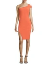 Likely Packard Cut-out Shoulder Bodycon Dress In Ginger
