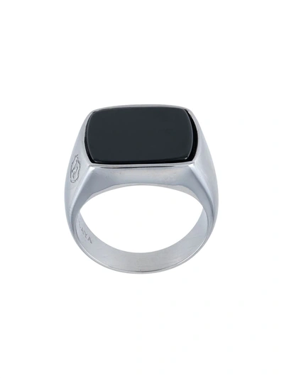 Nialaya Jewelry Onyx Cocktail Ring In Grey