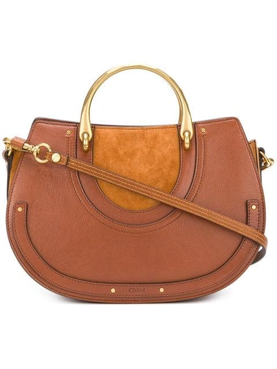 Chloé Pixie Medium Leather And Suede Shoulder Bag In No