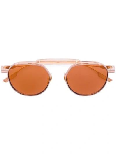 Jacques Marie Mage Round Frame Sunglasses In Metallic