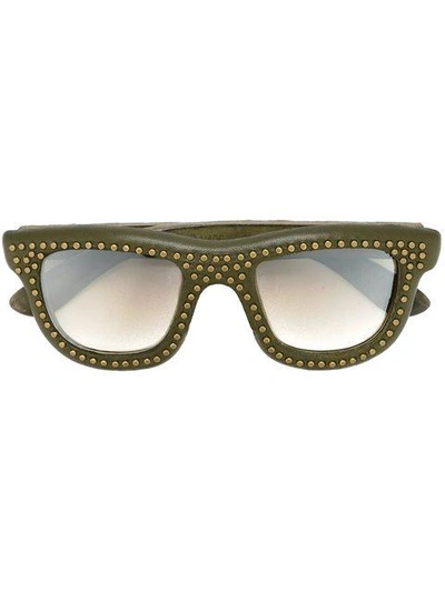 Slave To Ancestors 'fire' Sunglasses - Green