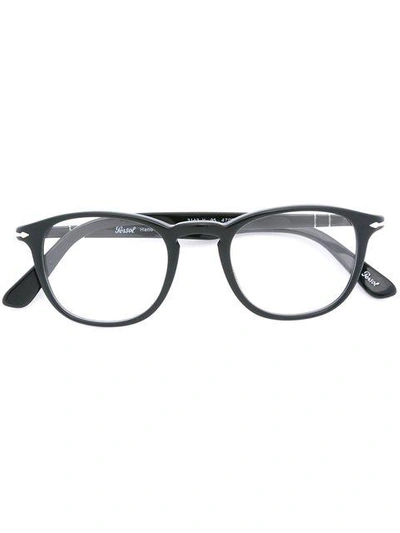 Persol Round Frame Glasses In Black