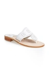 Jack Rogers Whipstitched Flip Flop In White