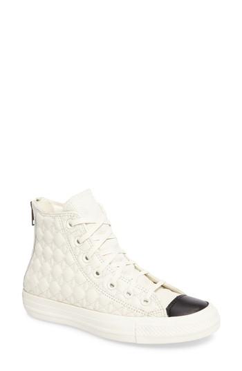 converse all star quilted leather high tops
