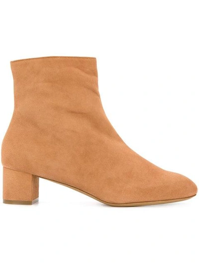 Mansur Gavriel Ankle Boots In Brown