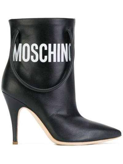 Moschino Handbag Strap Ankle Boots