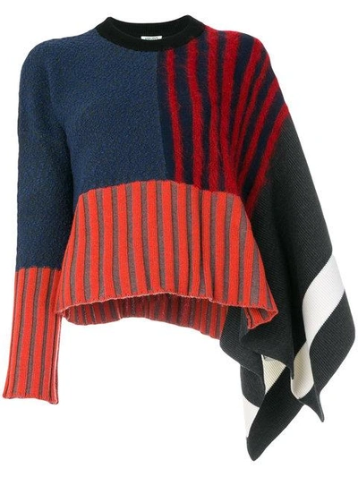 Kenzo Stripe Knit Sweater With Flared Sleeve