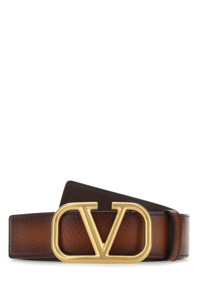 Valentino Garavani Cintura Logo In Brown