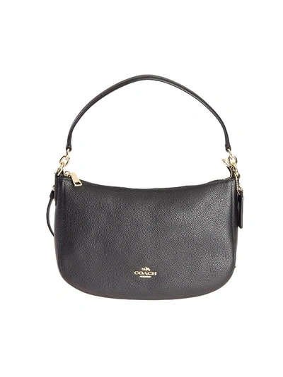 Coach Pebble Chelsea Shoulder Bag In Black