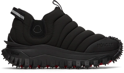 Moncler Apres Trail Quilted Pull-on Sneakers In Black