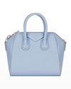 Givenchy Mini Antigona Shoulder Bag In Calf Leather In Baby Blue