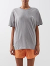 Acne Studios Nash Face-logo Cotton-jersey T-shirt In Grey