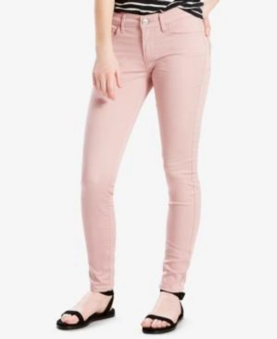 Levi's 710 Super Skinny Colored Jeans In Soft Pale Mauve