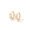 Suzanne Kalan 12mm Huggie Earrings In 18k Yellow Gold And Diamonds