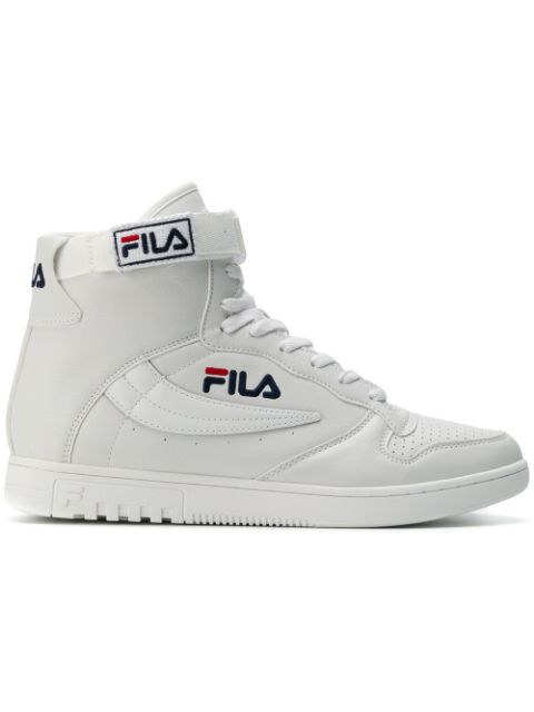 Fila Fx 100 White Leather Mid Sneakers | ModeSens
