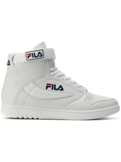 Fila Fx 100 White Leather Mid Sneakers